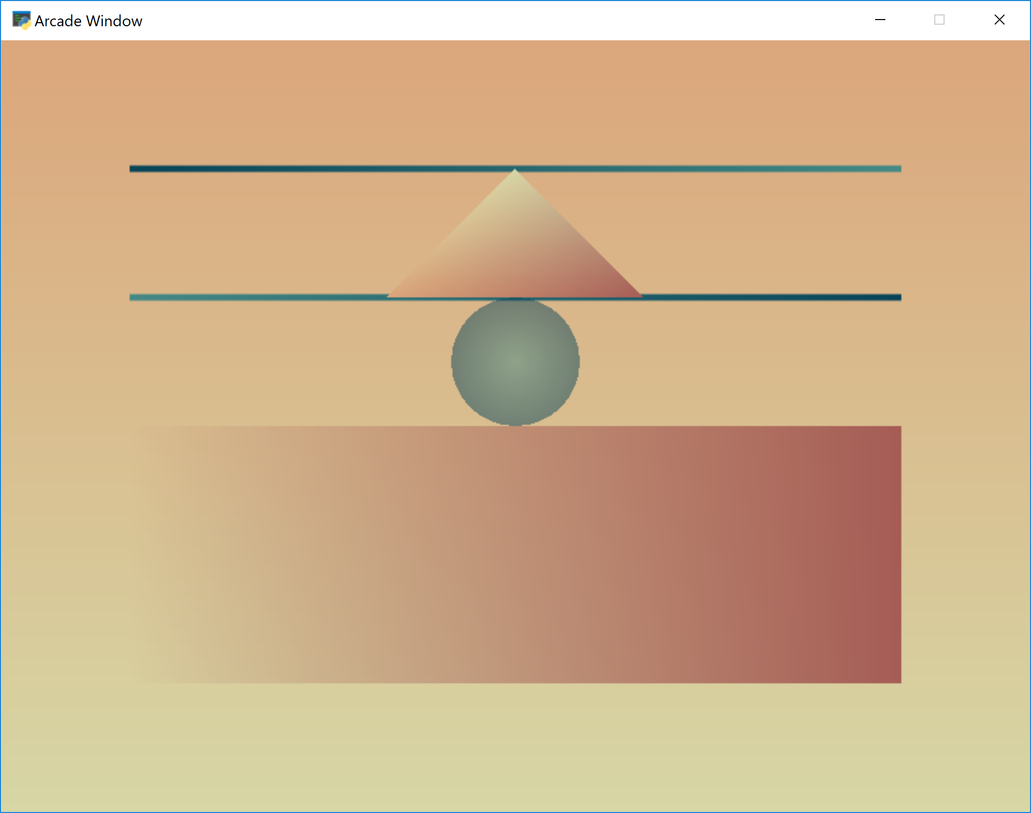 Screenshot of a program demoing how to use gradients