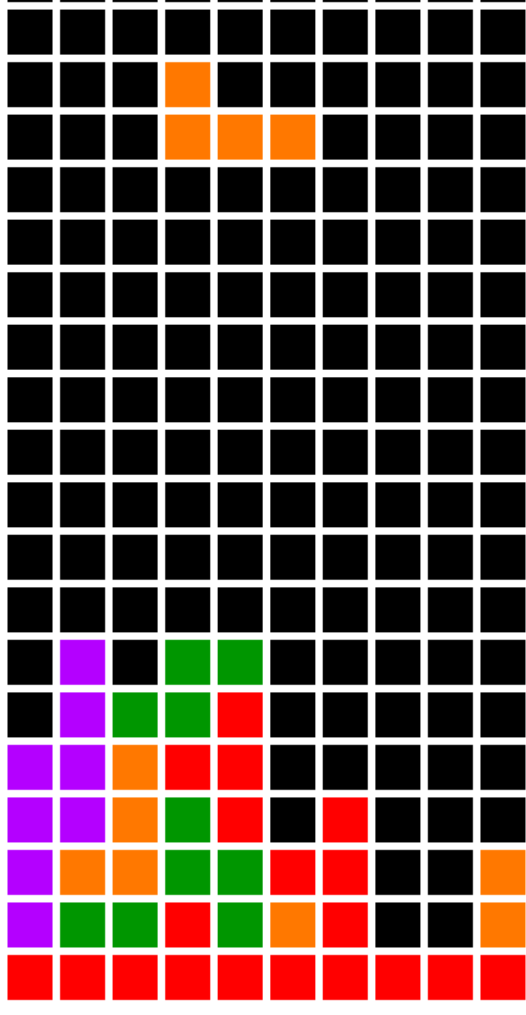 Screenshot of Tetris clone