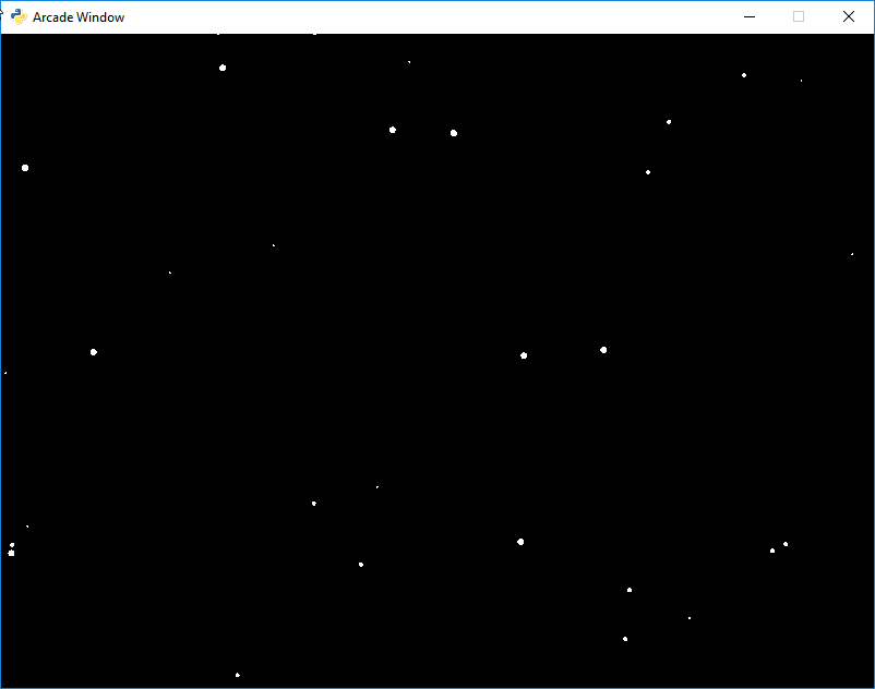 Screen shot of using using an array for snow