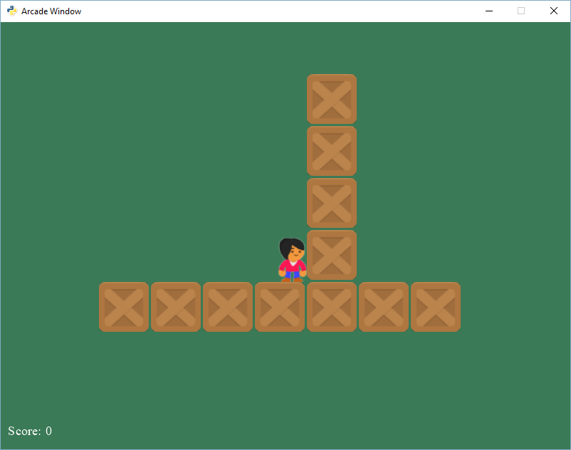 Screenshot of using sprites to detect wall collisions